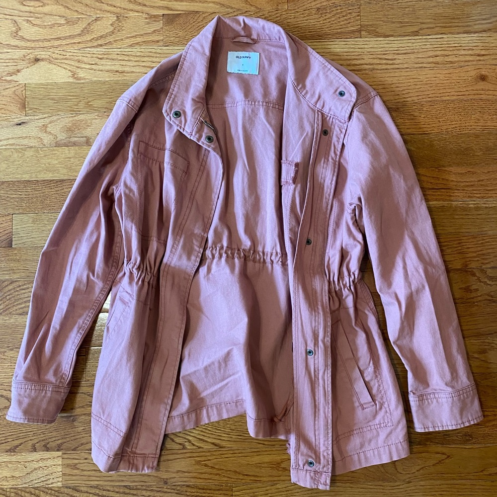 Old Navy pink jean jacket size small